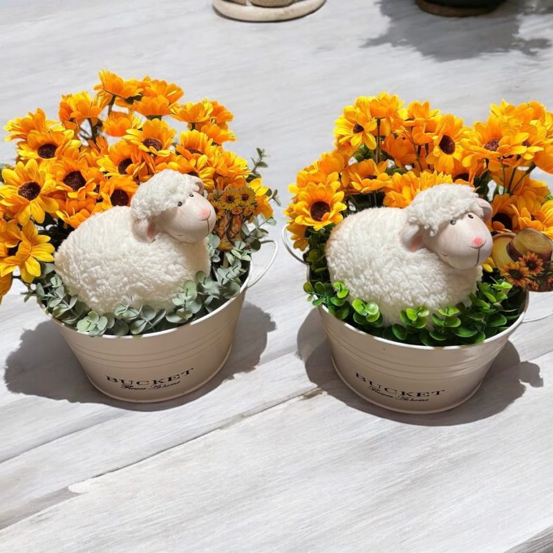 Őszi bárányos asztaldísz