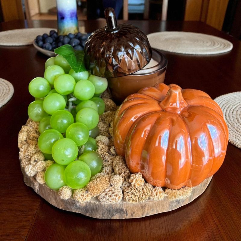 Őszi asztaldísz illatgyertyával