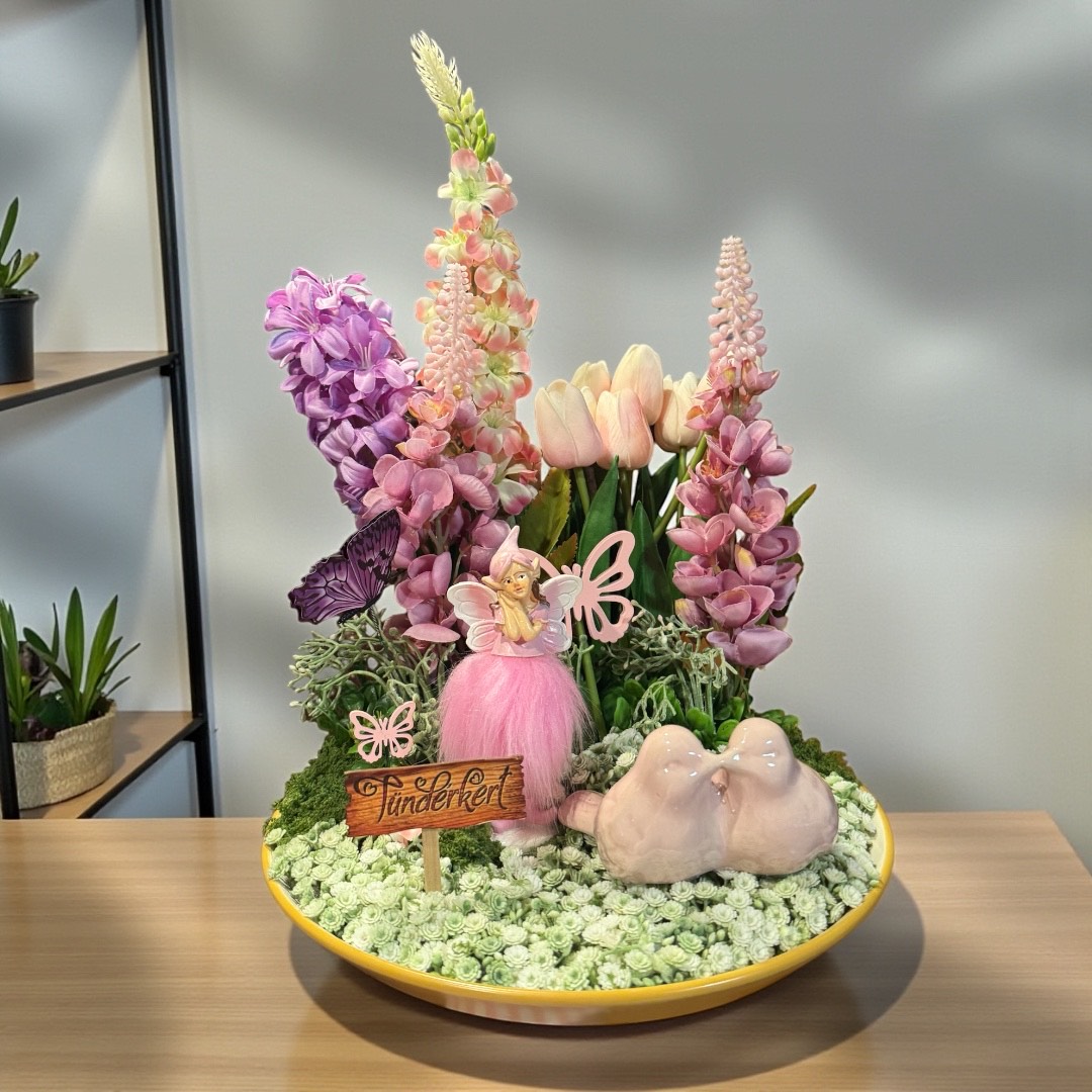 Tavaszi asztaldísz - tündérkert