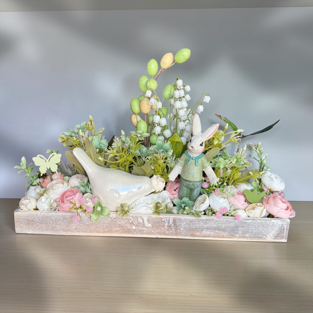 Tavaszi asztaldísz - zöld