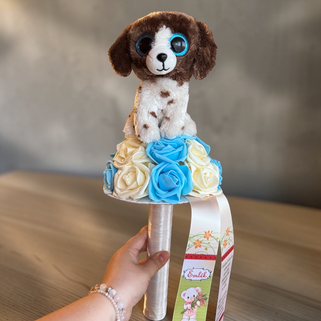 Ovis ballagási csokor - kutyus