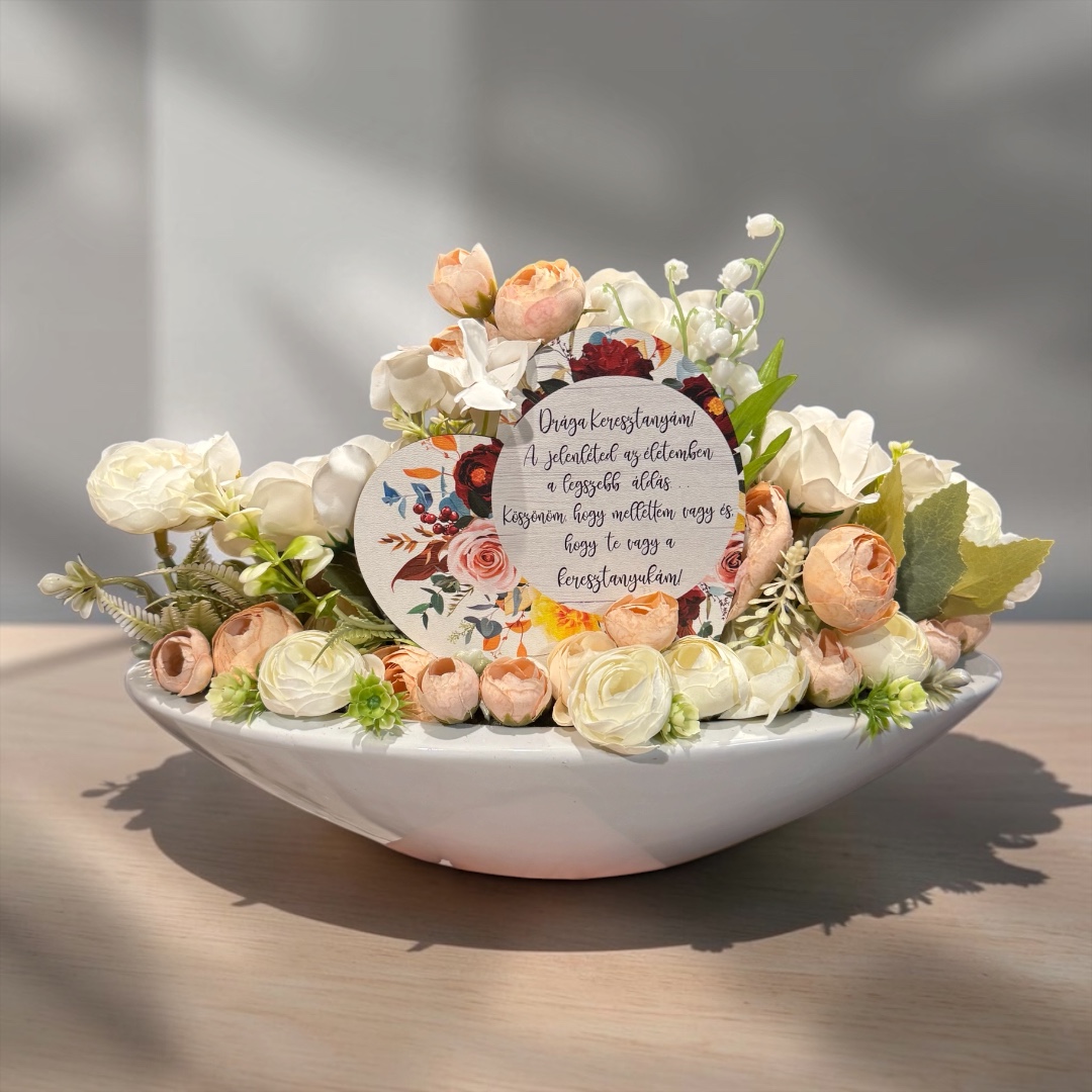 Anyák napi asztaldísz - Drága Keresztanyukám