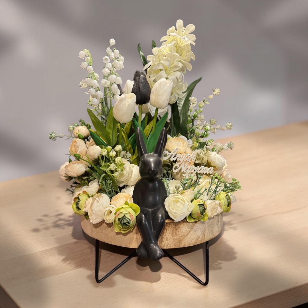 Anyák napi asztaldísz - különlegesség, anyák napjára táblával