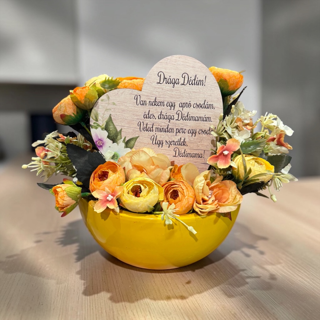 Anyák napi asztaldísz - Drága Dédim
