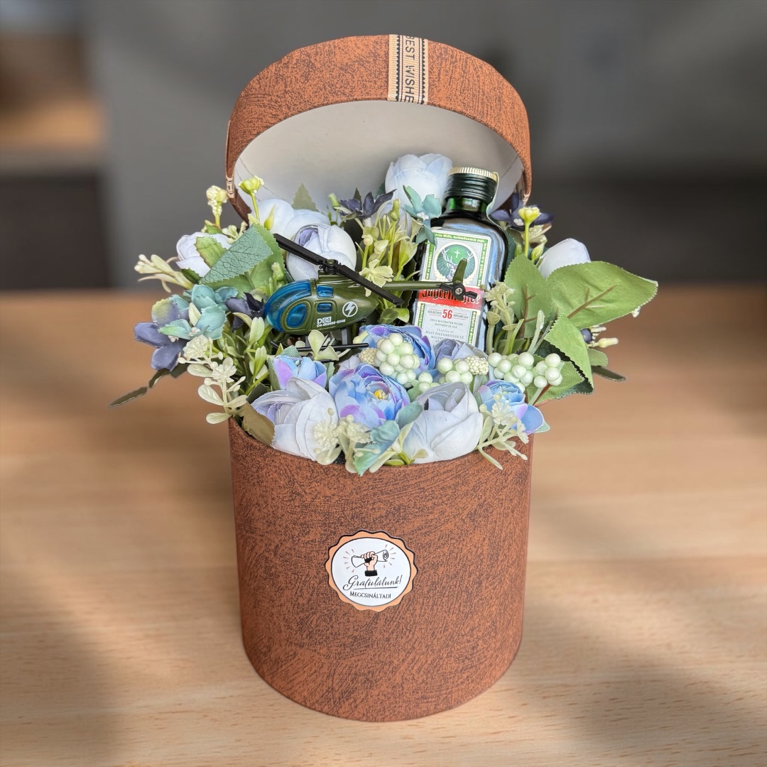 Ballagási ajándékbox - katonai járművel